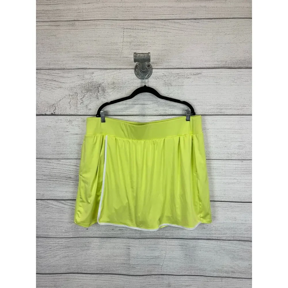 Livi Lane Bryant Active Plus Size Lime Green Sporty Skort Size 22/24